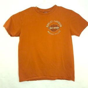 Orange Harley Davidson T-shirt Large